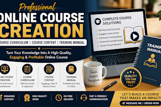 create online course course creation course curriculum course content training