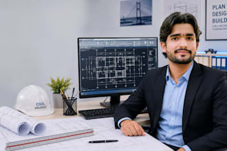 create professional autocad 2d civil drafting