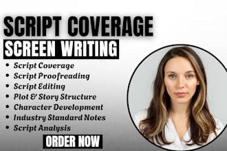 give script coverage feedback, analysis, notes for tv screenplay, movie script