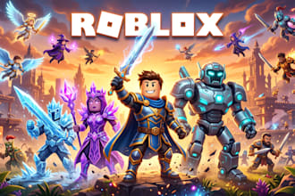 develop your full roblox game, full game creation, roblox map, idle game design