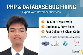 fix any php error, bug or warning on your website