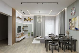 do 3d interior design, bedroom living room kitchen  with realistic rendering
