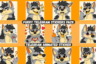 create furry sticker pack telegram stickers discord stickers furry emotes
