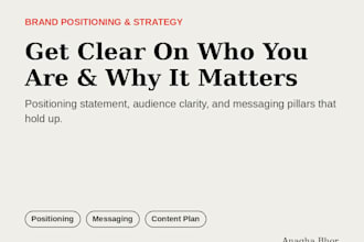 create a brand positioning strategy that makes you stand out