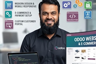 build design and customize odoo website ecommerce and portal