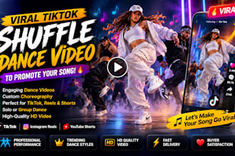 create a viral tiktok shuffle dance video to promote your song