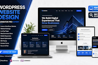 design redesign wordpress website, business wordpress using elementor pro, wix