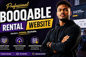 build booqable party rental website and booking integration for equipment rental