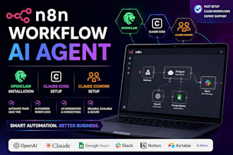 n8n workflow n8n ai agent openclaw installation  setup claude code claude cowork