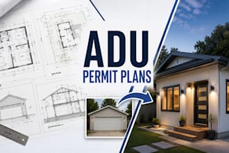 adu permit drawings, garage conversion plans and construction documents