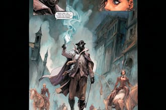 comic book pages and graphic novel art