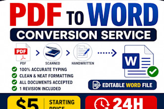 convert PDF, scanned images and handwritten documents to word