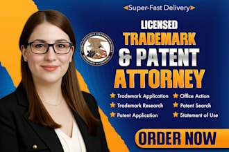 be your licensed US trademark and patent attorney uspto filing office action sou