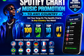 pin your spotify music song to top 100 spotify chart board