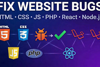 fix bugs in your node js PHP laravel react website