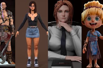 realistic 3d game character stylized 3d character rigged for unity unreal engine