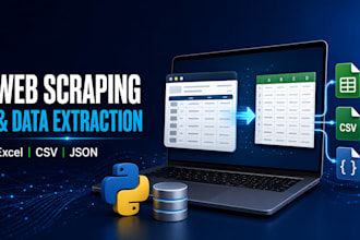 scrape website data and export it to excel or CSV