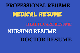 write a professional medical resume