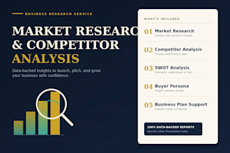 deliver in depth market research and competitor analysis backed by real data