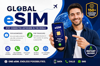 activate global esim for travelers, remote workers, business