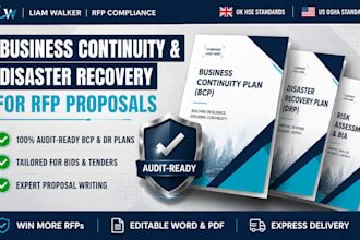 draft an expert business continuity plan bcp disaster recovery for rfp proposals
