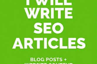write SEO blog articles and website content