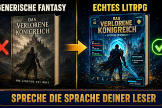 gestalte ein litrpg oder gamelit buchcover mit game UI elementen