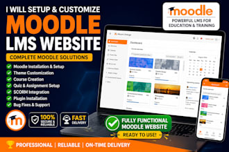 setup moodle lms, create course, customize, upgrade and fix moodle website