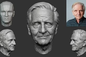 convert 2d to 3d head model 2d to 3d character model picture to 3d model