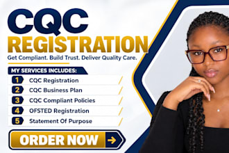 do cqc registration, write cqc business plan, cqc policy, financial statement
