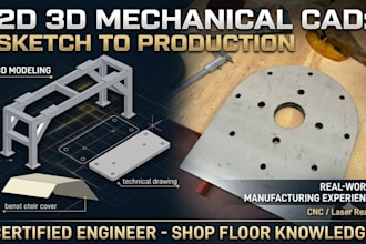 create 2d 3d mechanical cad drawings