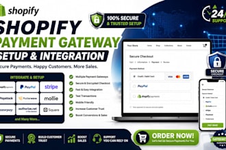 set up shopify payment gateway, paypal, stripe and checkout