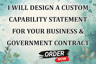 create a professional capability statement for you