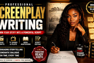 be your screenplay movie script writing for feature film script, short film