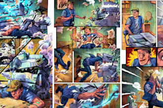 draw custom comic pages sequential art comic illustration as a comic book artist