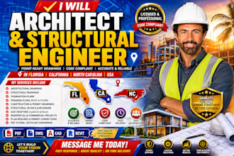 architecture and structural design in florida, california, north carolina USA