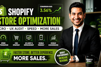 optimize shopify store cro UX audit conversion rate checkout speed for sales