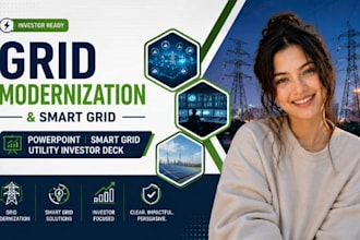 grid modernization powerpoint, smart grid presentation utility investor deck pro