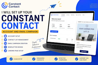 constant contact account and email campaign
