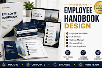 design employee handbook sop training manual company policy onboarding guide PDF