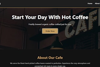 build a modern coffee shop and restaurant website using html css javascript