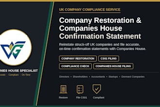 uk company restoration companies house compliance confirmation statement