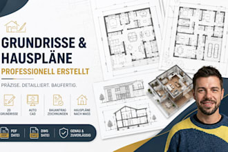 draft detailed 2d floor plans, house plan and architectural blueprints
