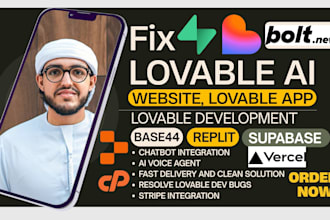 build lovable ai website fix lovable, stripe integration, supabase, vibe coding