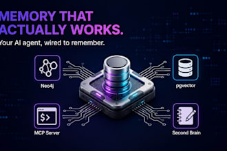 give ai agent memory mcp server pgvector second brain hnsw neo4j supabase rag