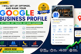 set up and optimize your google my business listing for local SEO