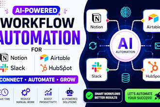 create ai workflow automation for notion, airtable, slack, and hubspot
