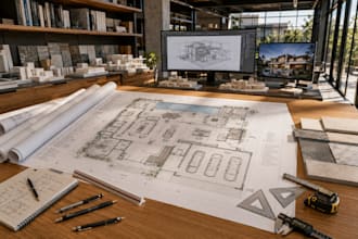 create contemporary house plans and realistic architectural designs