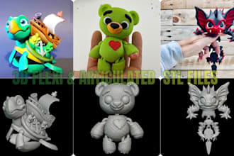 design 3d flexi toy, articulated 3d animal toy model stl file for 3d printing