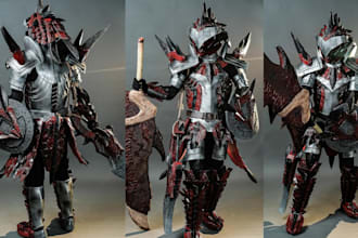 design wearable cosplay creation anime cosplay mask 3d armor cosplay model props